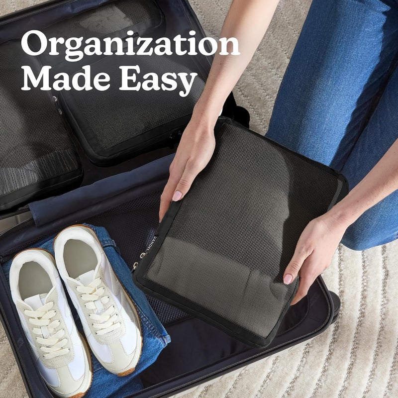 VANDEL Space-Saving Compression Packing Cubes for Women, Men, Compressible Carry On Suit Case Organizer Luggage Packing Cubes for Travel Organizer Bags for Luggage and Backpacks, Suitcase Cube - Image 4